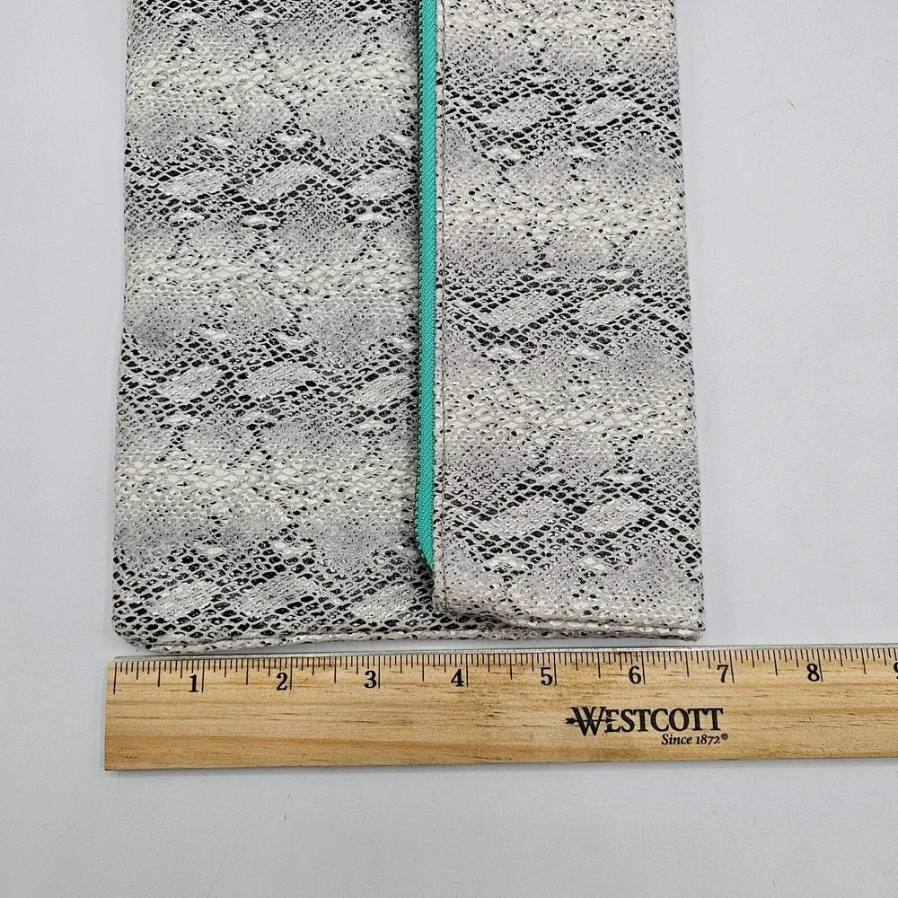 American Eagle Clutch‎ Gray Snake Print Zipper Foldover Wallet Makeup Purse